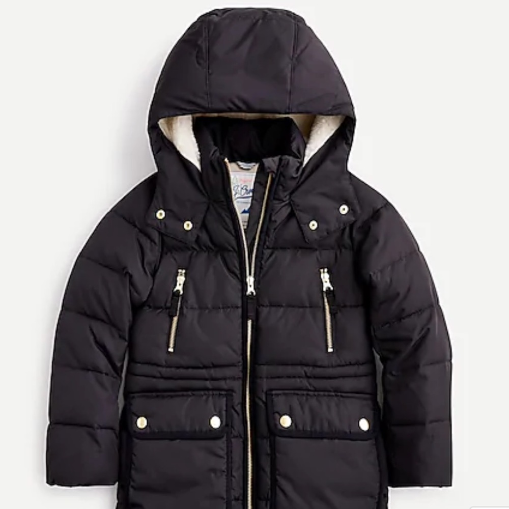 J. Crew Girls' Chateau Winter Puffer Jacket with Hood